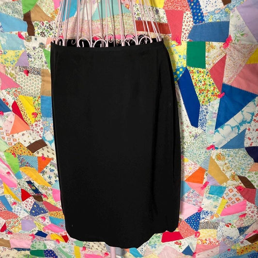 vintage 90s Y2K skirt black silk  1990s minimal  | S-M |  Josephine Chaus