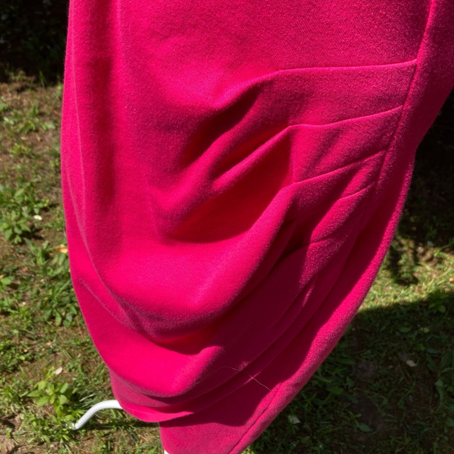 Vintage 80s dress pink long sleeve | M | cotton blend  1980s Tom and Linda Platt party NWT