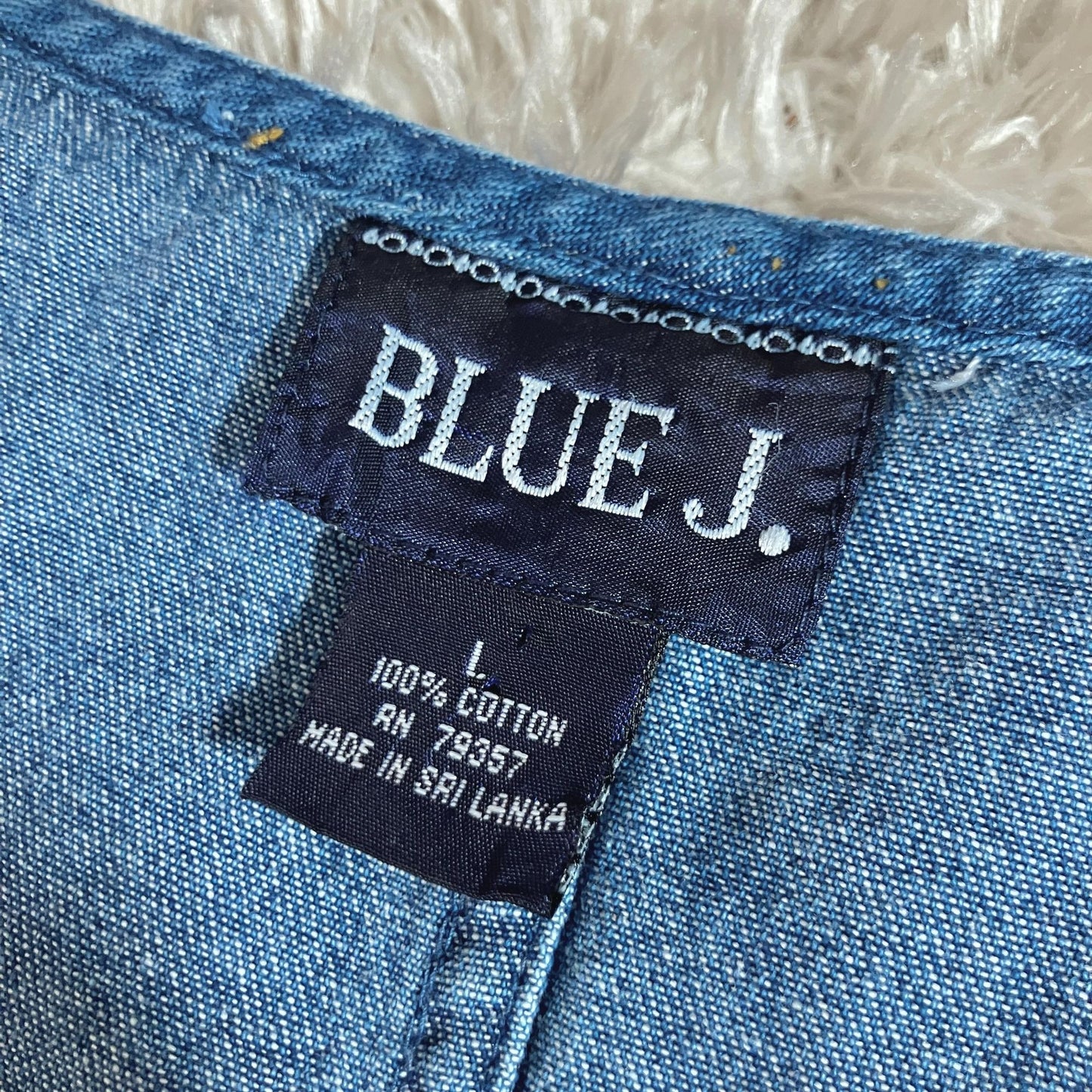 vintage 90s y2k dress denim jean maxi jumper |L|  medium- dark wash Blue J.