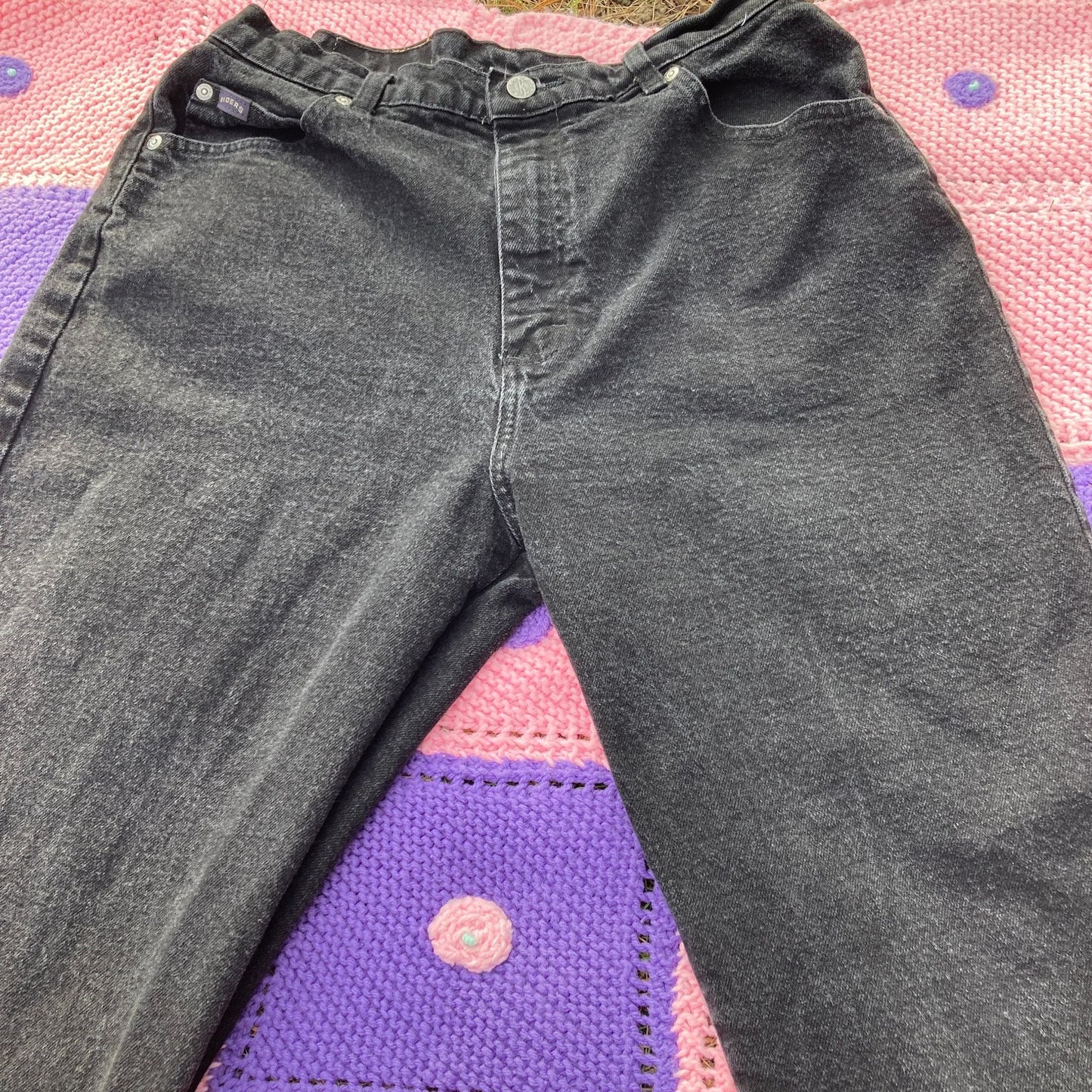 vintage high waisted black lee jeans 90s  hi rise |30 - 31| soft