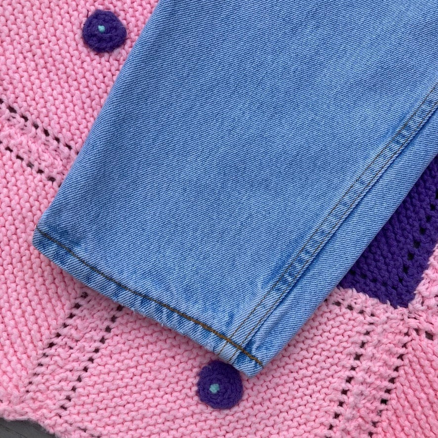 Levis 550 | 32 - 33 |  M- L |vintage high waist mom jeans light wash 90s 1990s short distressed