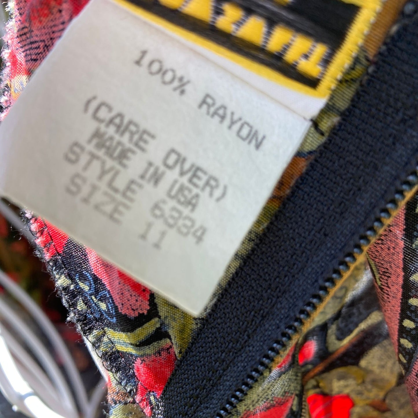 vintage 80s dress green red pink paisley floral print | S-M | dark floral How Sweet It Is belted