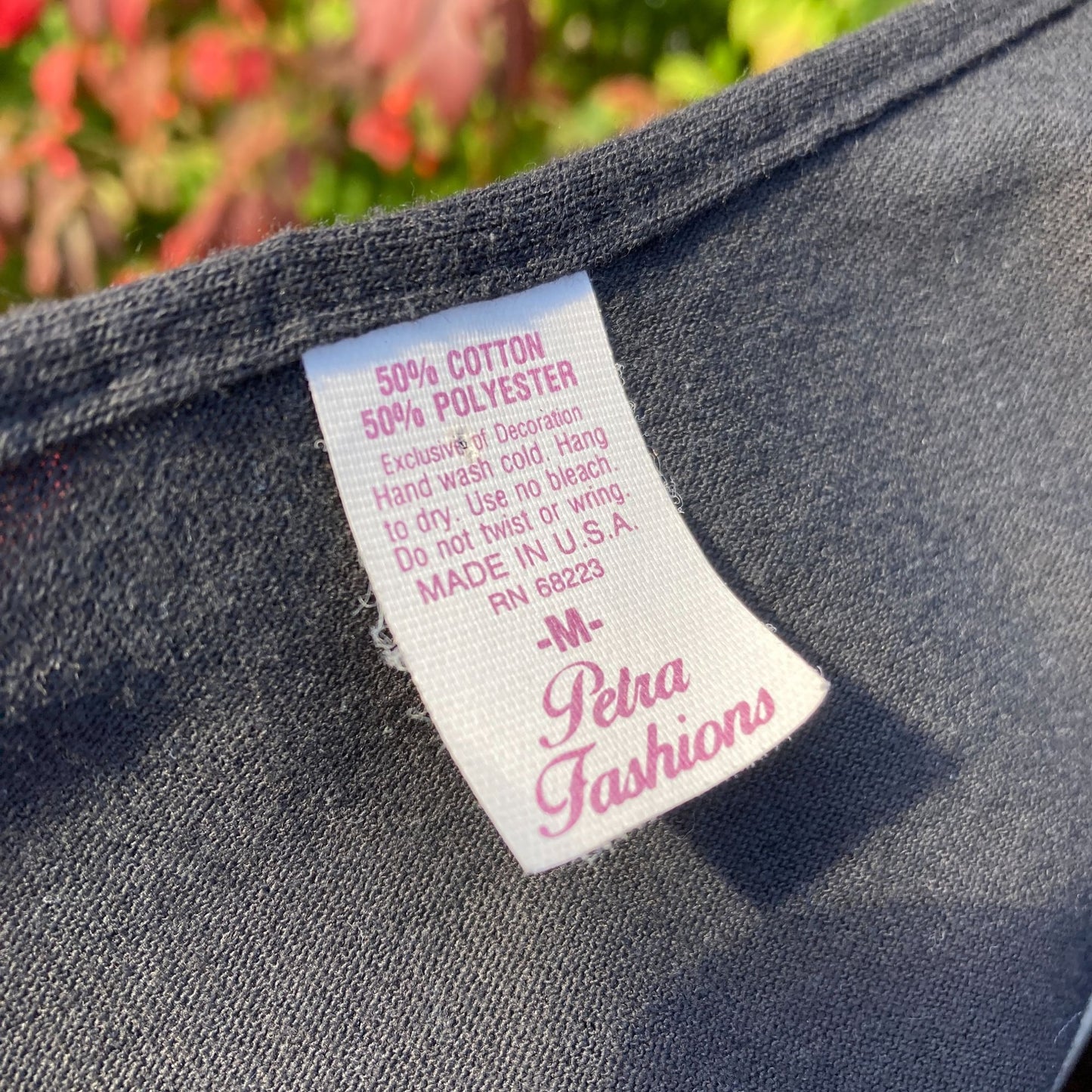 Vintage 70s black nightgown dress cover up | S - M | 1970s tie Petra Fashions