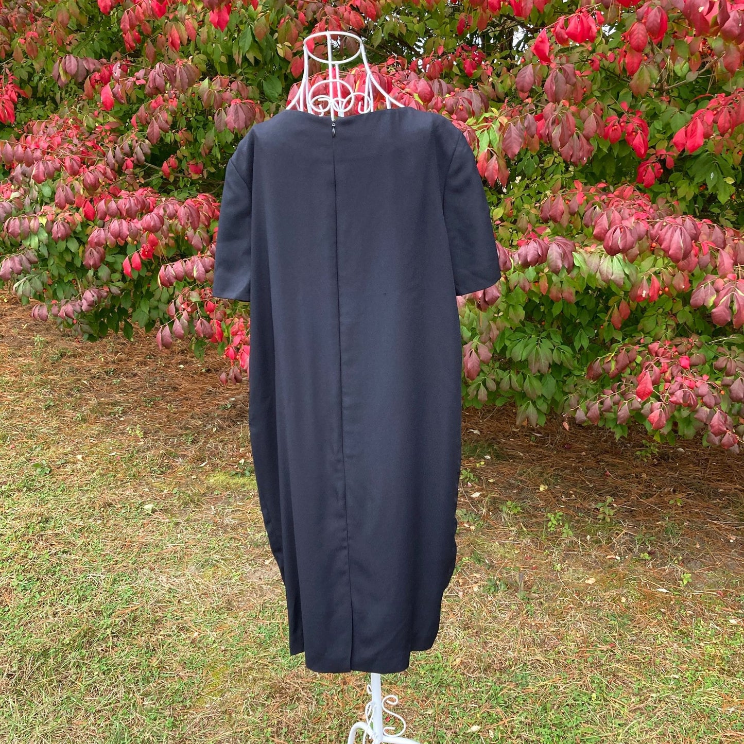 Vintage 90s 80s dress black shorts sleeve gold | M - L | union made GiGi by Gillian