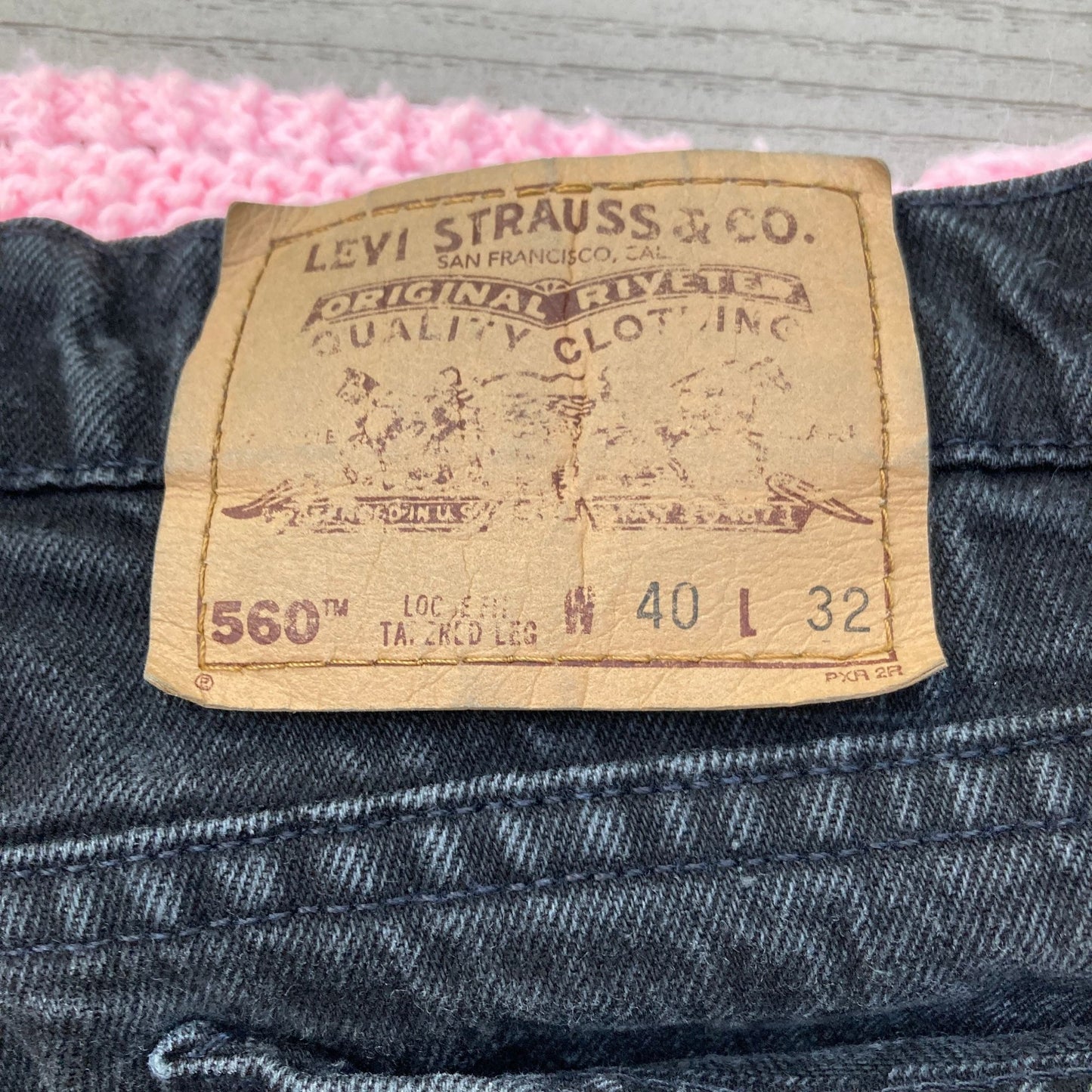 Levis 560 40 x 32 vintage jeans 90s cotton 38”-40” waist orange tab black 1990