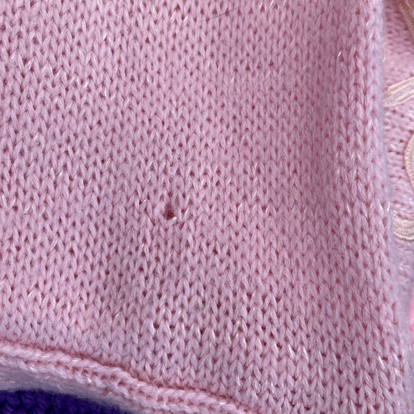 Vintage 80s 90s sparkly sweater glitter pastel pink  silver white 1990s fairy kei kawaii  Jaclyn Smith