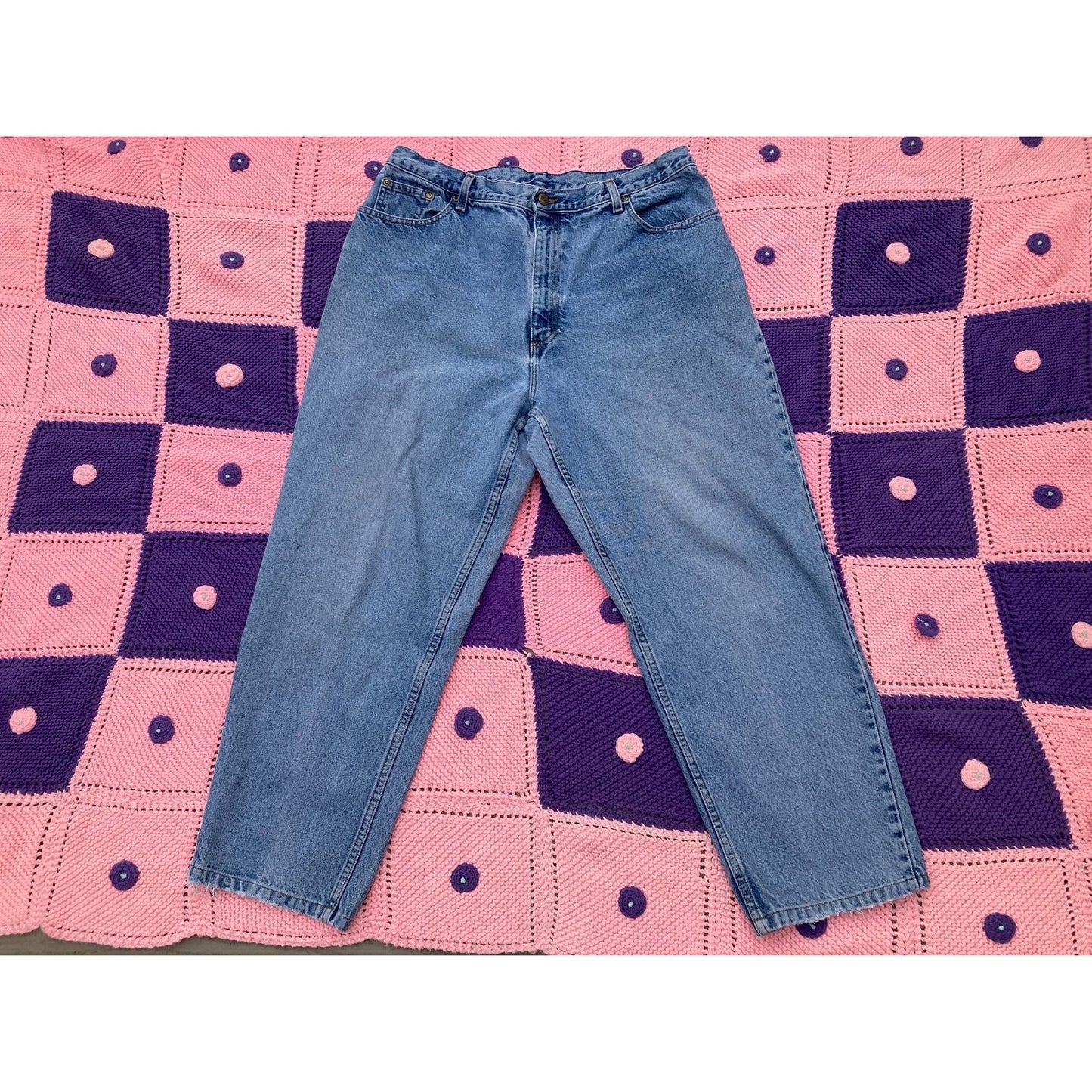 ll bean vintage jeans 90s denim relaxed fit |32-33| waist | L - XL | double l light wash