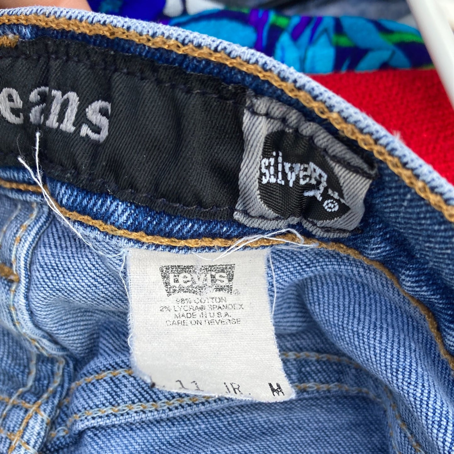 Levis 90s y2k 28" 29" vintage vtg high rise waist jeans silver tab stretch