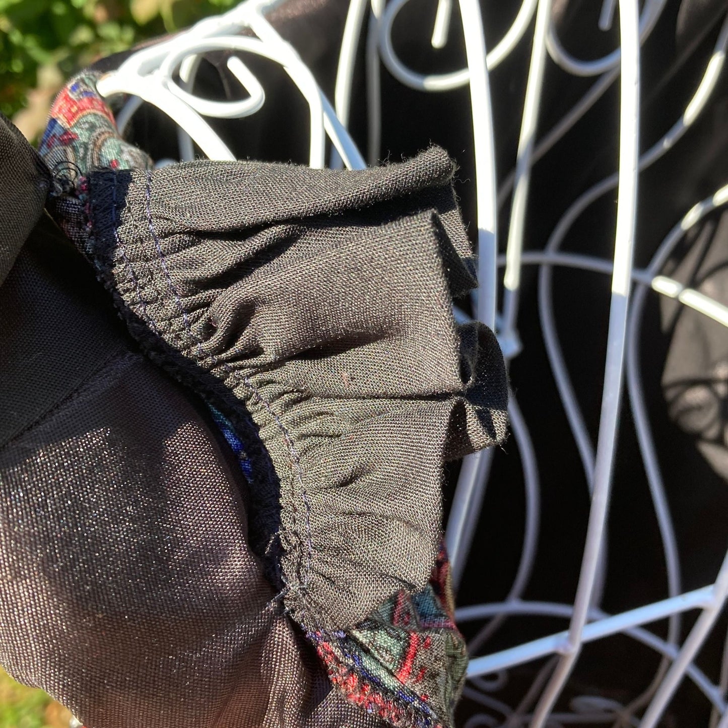 Vintage 80s dress paisley rose midi |  M | 1980s cottage dark floral western rayon John Roberts