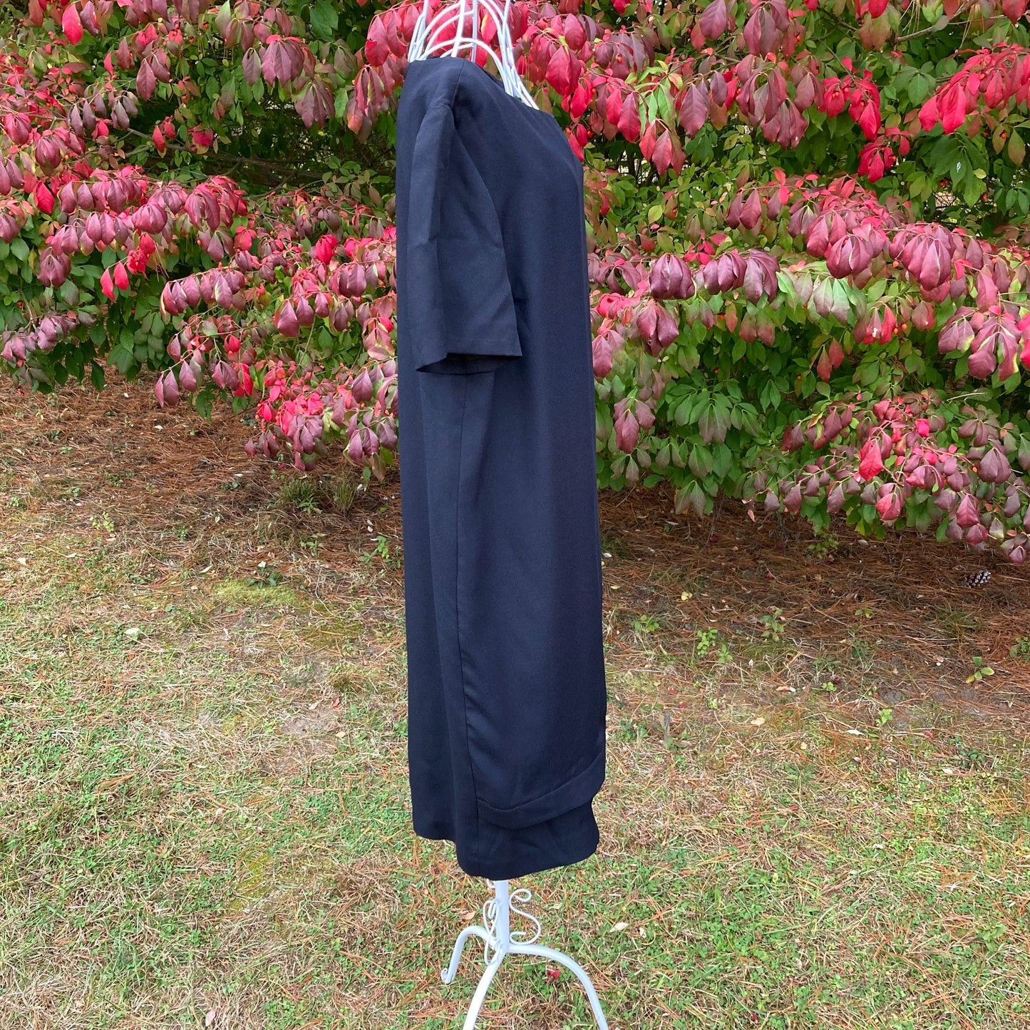 Vintage 90s 80s dress black shorts sleeve gold | M - L | union made GiGi by Gillian