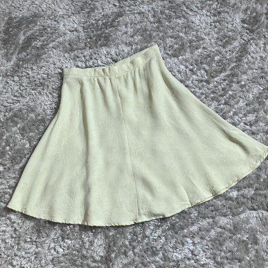 vintage 90s y2k skirt cream  S-M minimal  skater gruppo americano