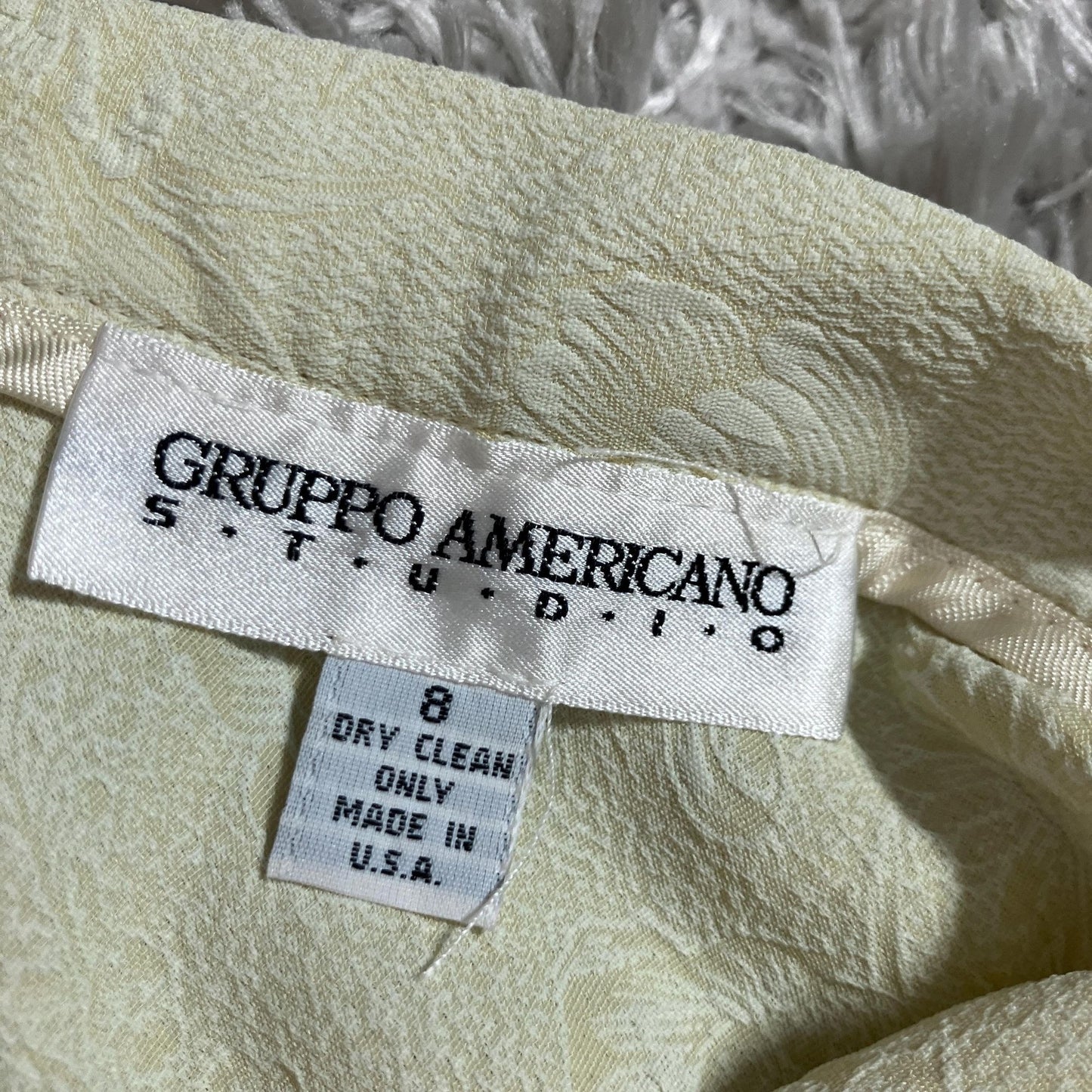 vintage 90s y2k skirt cream  S-M minimal  skater gruppo americano