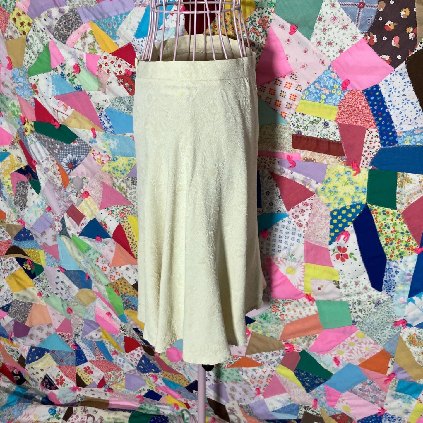 vintage 90s y2k skirt cream  S-M minimal  skater gruppo americano