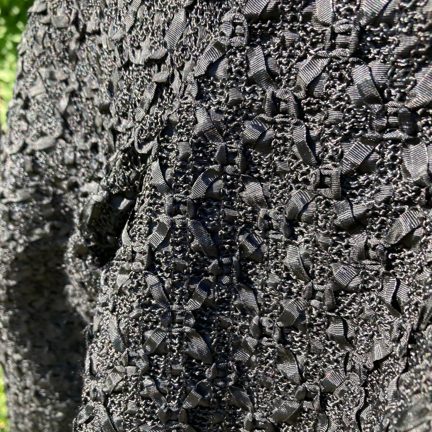 Vintage  50s 60s  black jacket blazer |S-M| woven Lily Lynn elevated minimalism