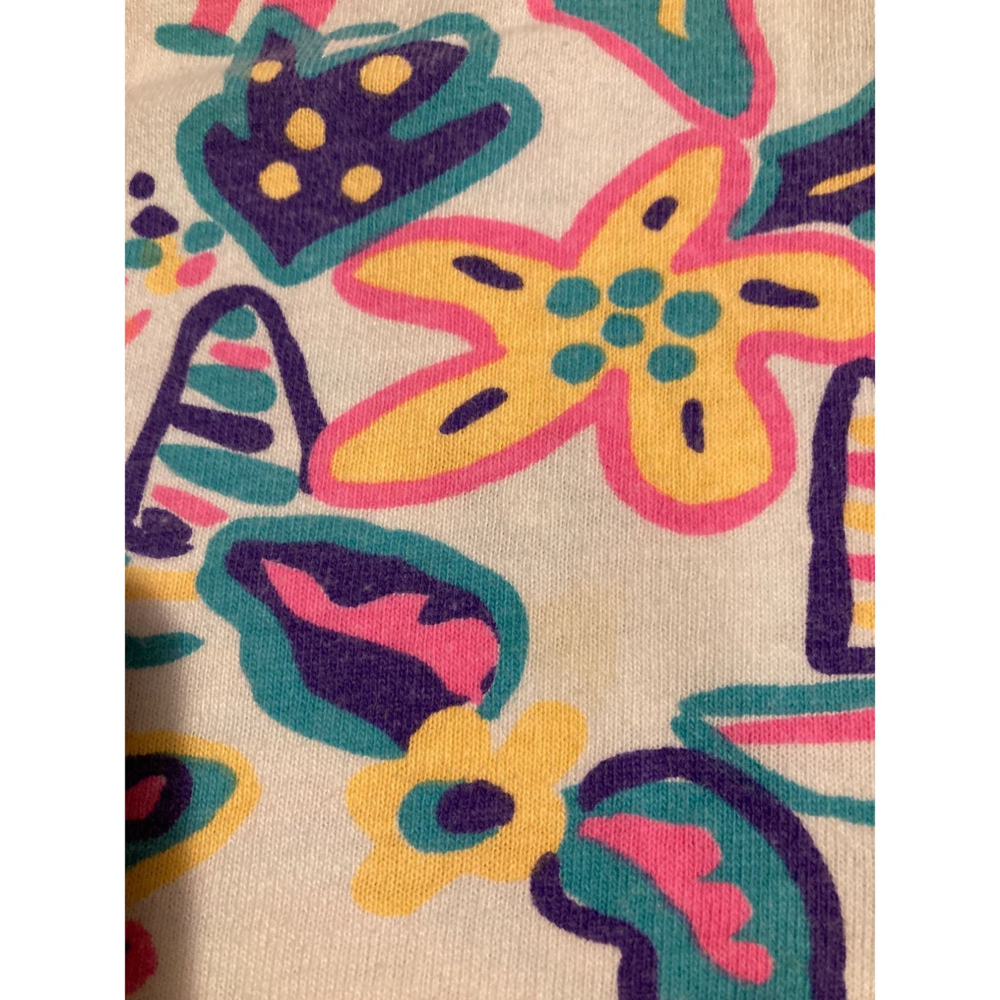 Vintage 90s dress white cotton |S-M| tank top neon pink orange purple novelty fish sail boat print beach 1990s Eyecatcher