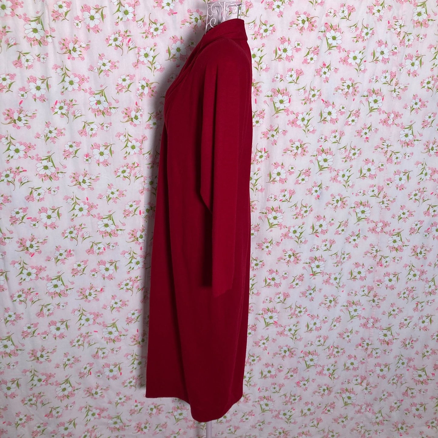 Vintage AS IS sweater dress |s-m| merlot red distressed tlc recycle Aldóne