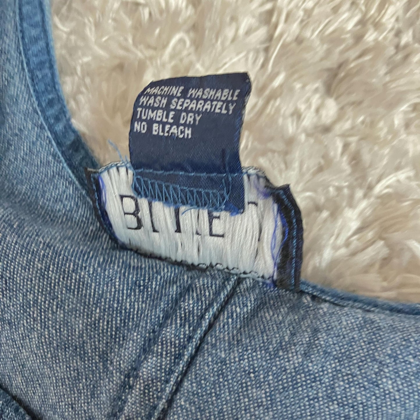 vintage 90s y2k dress  denim cotton zip front jean pockets |M-L| Wear medium - dark wash Blue J.