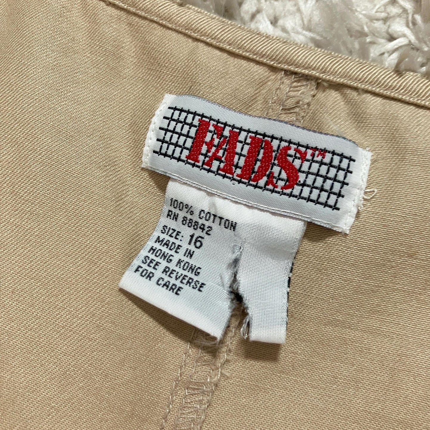 vintage  90s Y2K  dress jumper minimal preppy | M-L | khaki beige FADS cotton