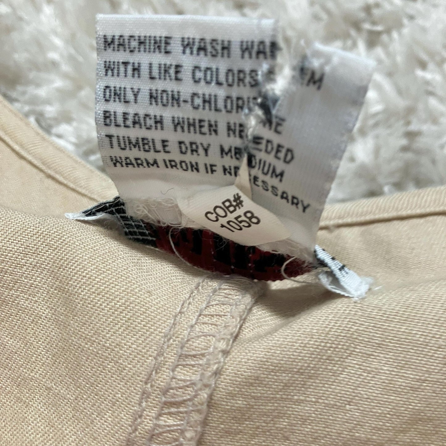 vintage  90s Y2K  dress jumper minimal preppy | M-L | khaki beige FADS cotton