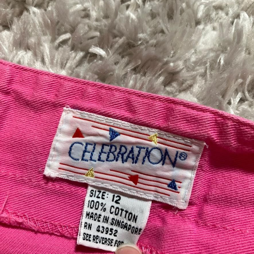 Vintage 90s capri pants pink pleated trouser cropped | XS | Celebration